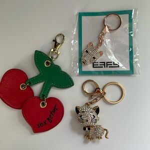 Bundle of 3 “Bling” Bag Charms Excellent Condition